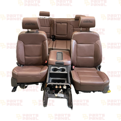 2014 - 2019 CHEVY SILVERADO 1500 / 2500 / 3500 HIGH COUNTRY HEATED VENTILATED SEATS AND CENTRE CONSOLE BROWN CREW CAB